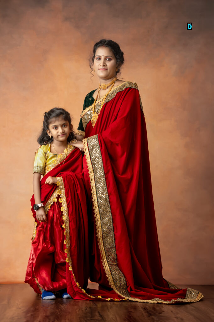 Beautiful mother and daughter portrait captured at Studio D